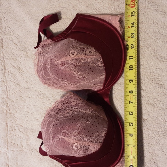 ADORE ME Size FI Elegant Pink and Red Lace Bra - Picture 8 of 8